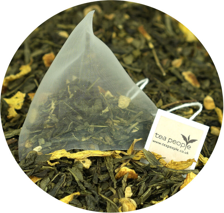 Lemon Green -15 Tea Pyramids in a card box, , hi-res